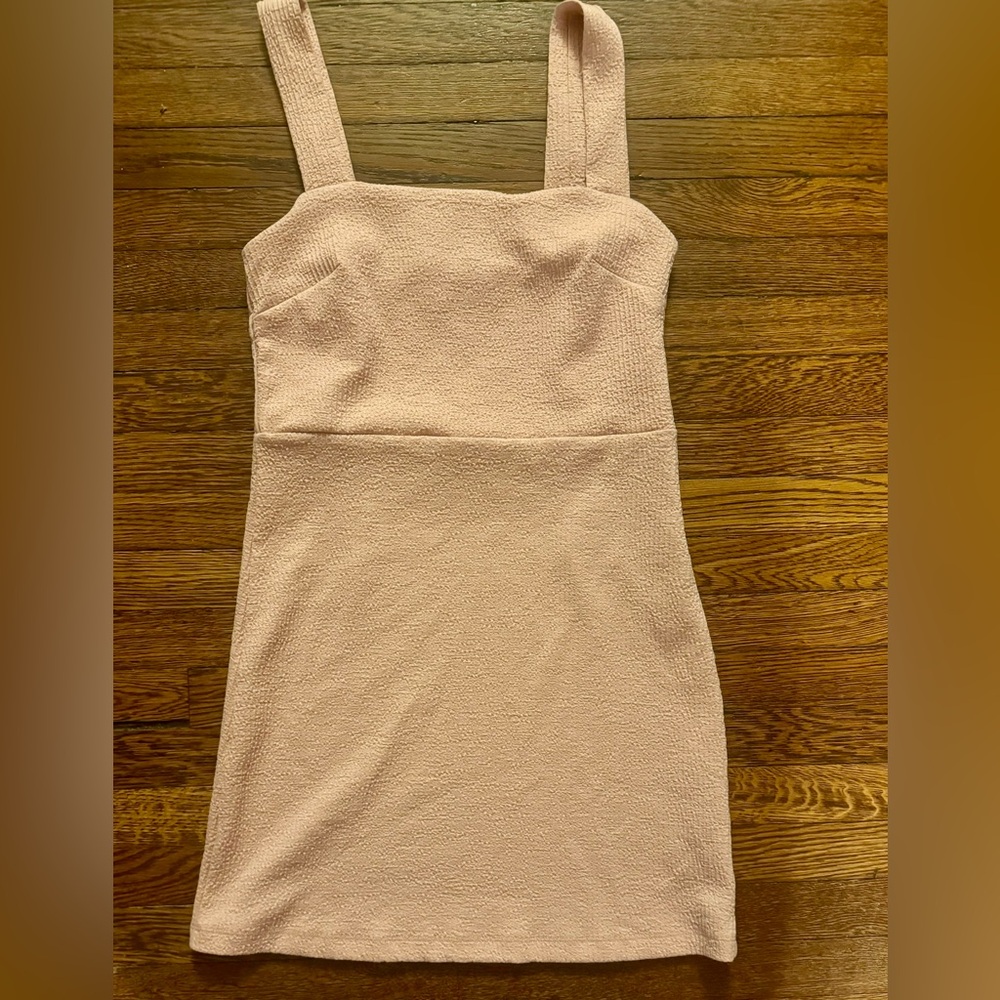 UO Britt Textured Square-Neck Mini Dress, Size M